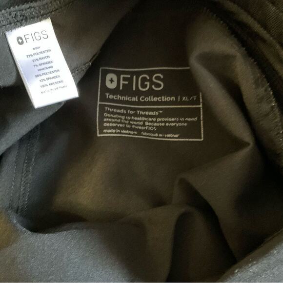 FIGS Axim Cargo Scrub Pants In Black Size XL/T - Picture 6 of 8